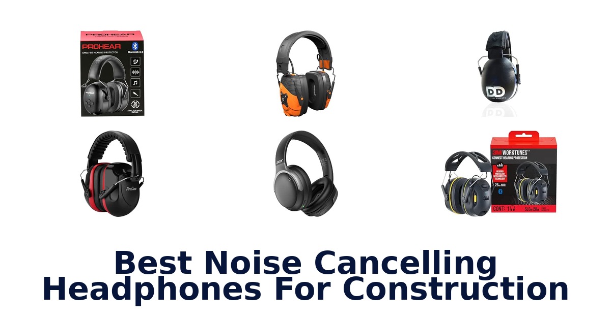 Best Noise Cancelling Headphones For Construction
