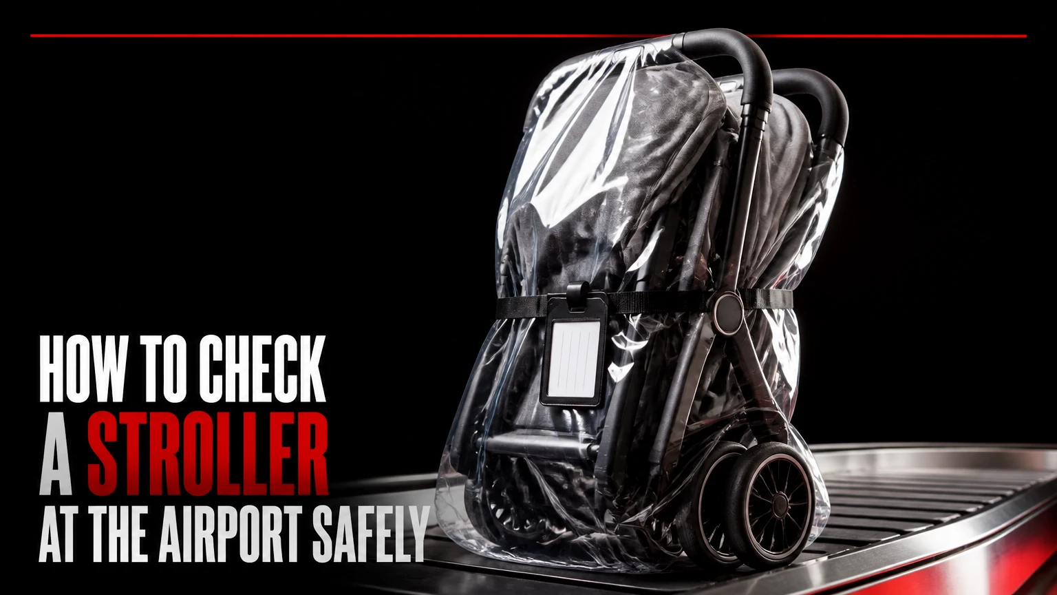 how to check a stroller at the airport