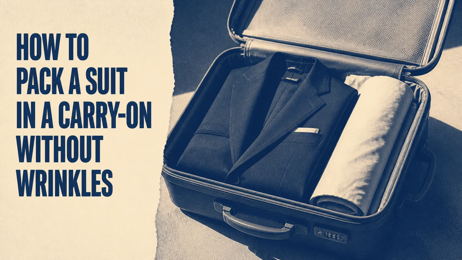 how to pack a suit in a carry on