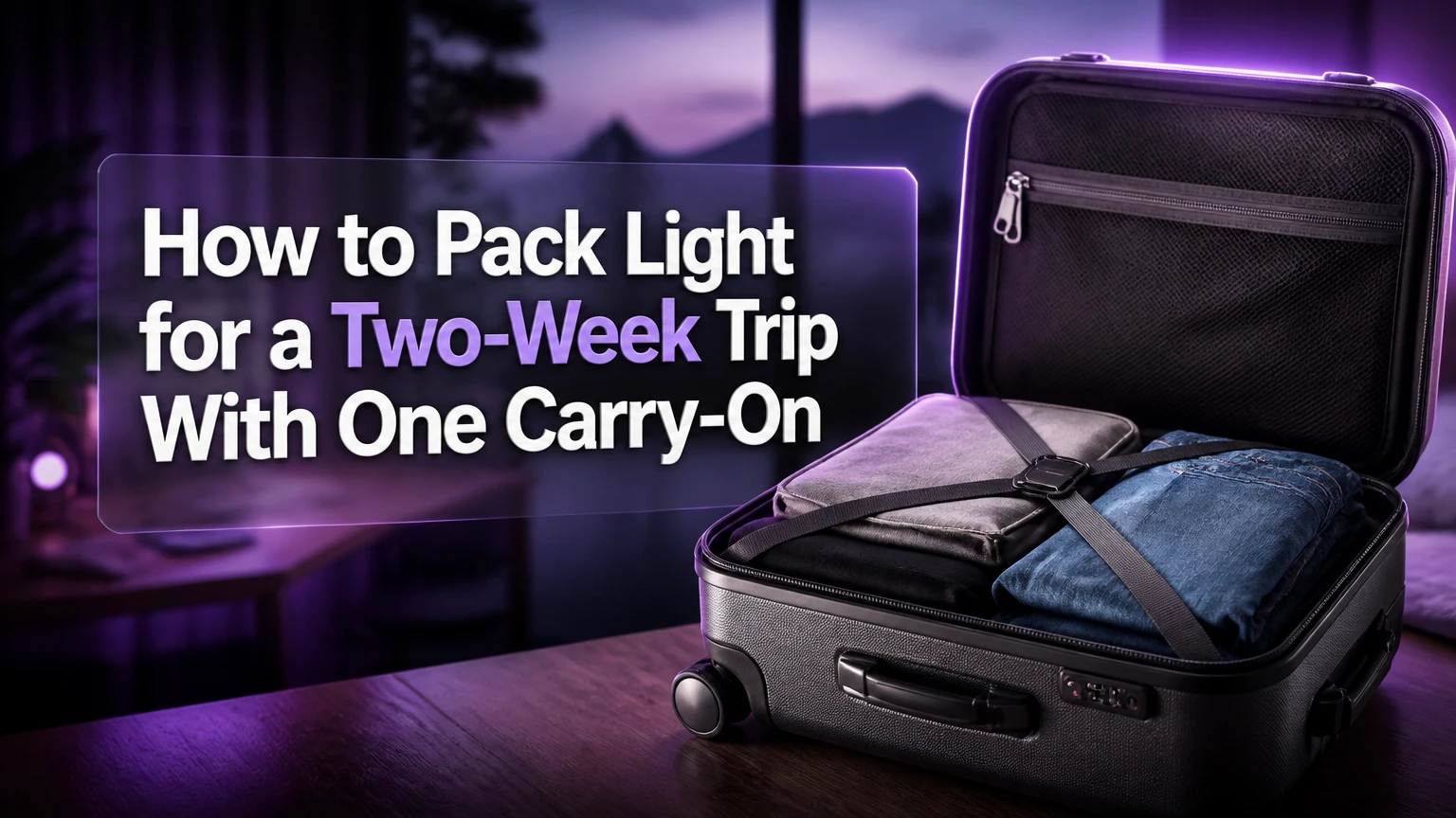 how to pack light for a two week trip