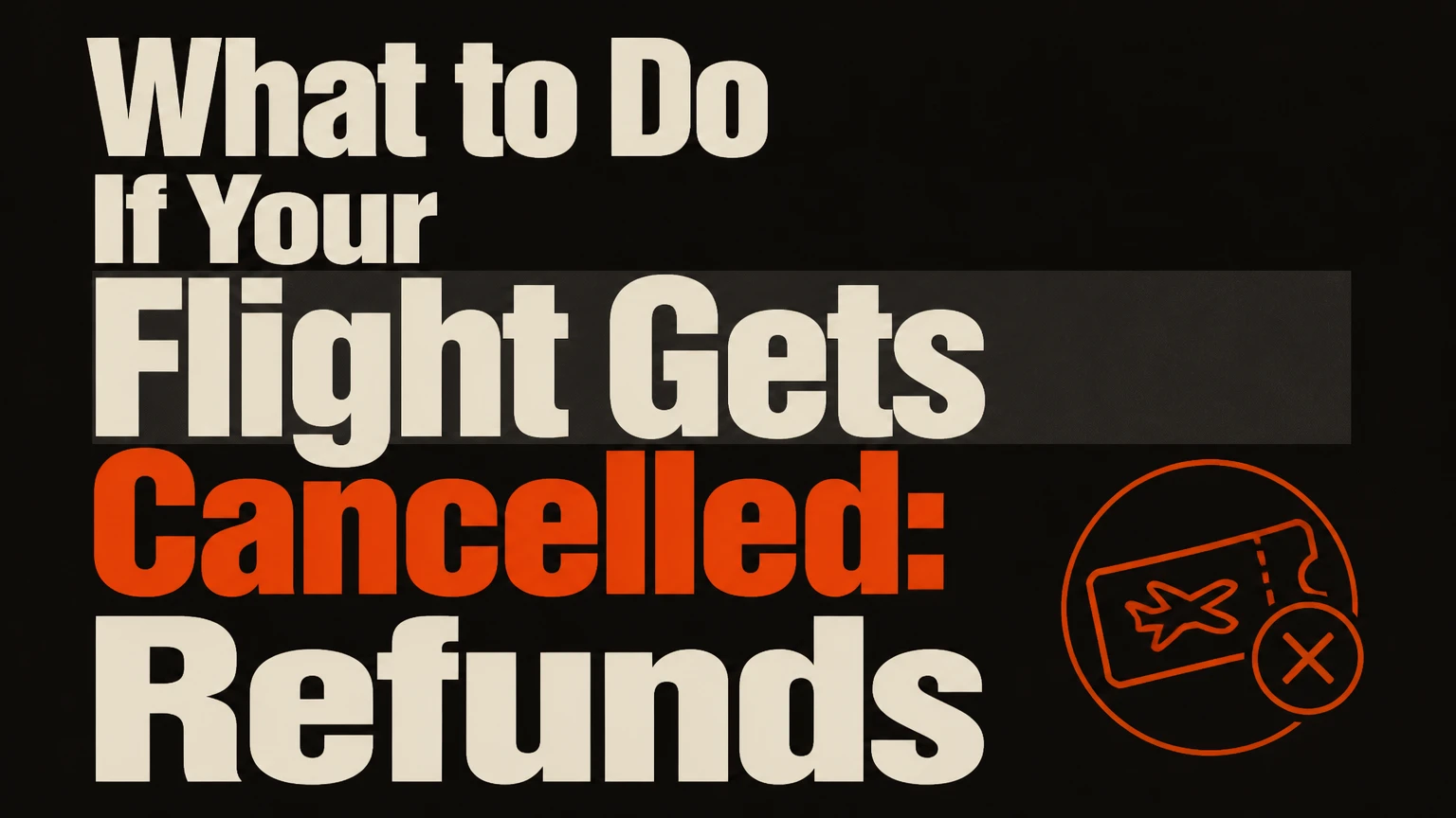 what to do if your flight gets cancelled