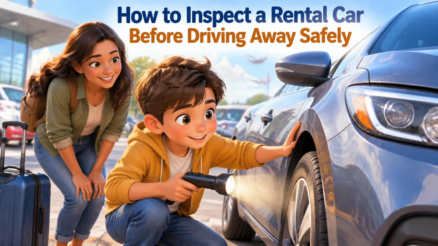 how to inspect a rental car before driving away