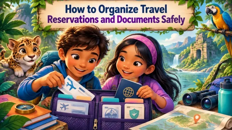 how to organize travel reservations and documents