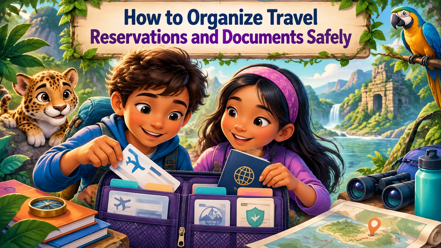 how to organize travel reservations and documents